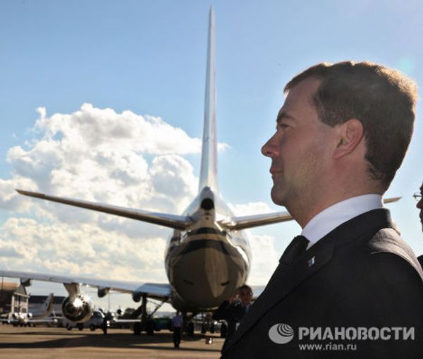 Президент РФ Дмитрий Медведев прибыл в Бразилию