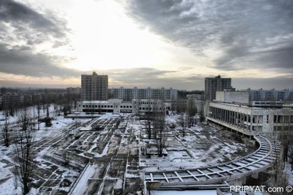 В городе Припять после аварии на Чернобыльской АЭС 