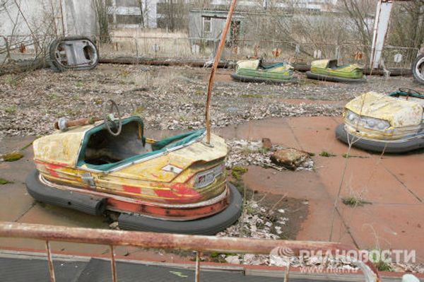 В городе Припять после аварии на Чернобыльской АЭС 