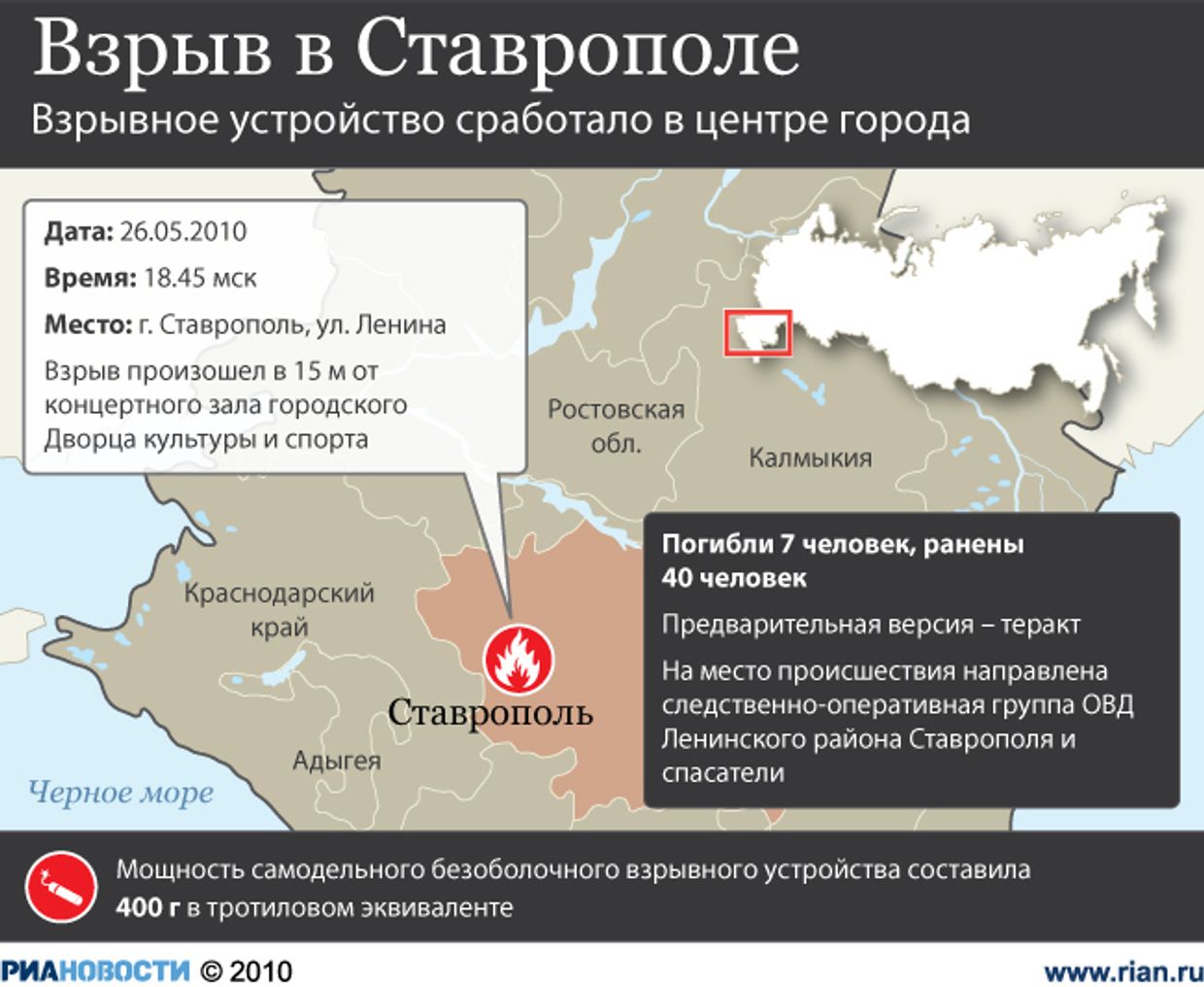 Взрыв в Ставрополе