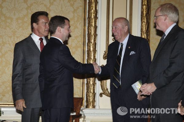 Встреча президента РФ Д.Медведева с губернатором Калифорнии А.Шварценеггером
