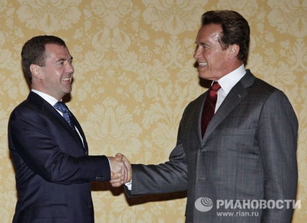 Встреча президента РФ Д.Медведева с губернатором Калифорнии А.Шварценеггером