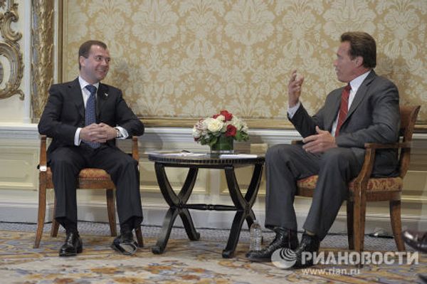Встреча президента РФ Д.Медведева с губернатором Калифорнии А.Шварценеггером