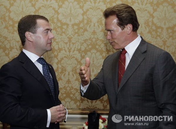 Встреча президента РФ Д.Медведева с губернатором Калифорнии А.Шварценеггером