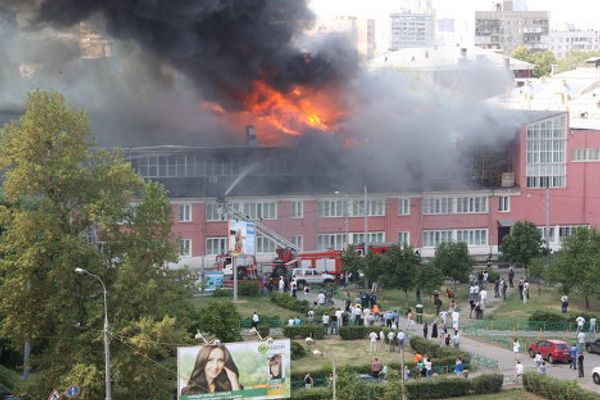 Пожар в Центре имени Грабаря в Москве