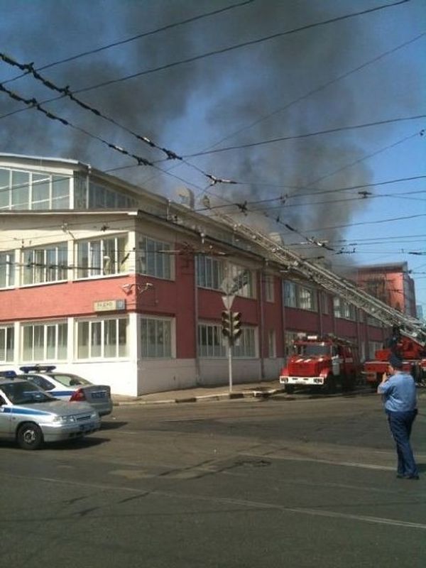 Пожар в Центре имени Грабаря в Москве