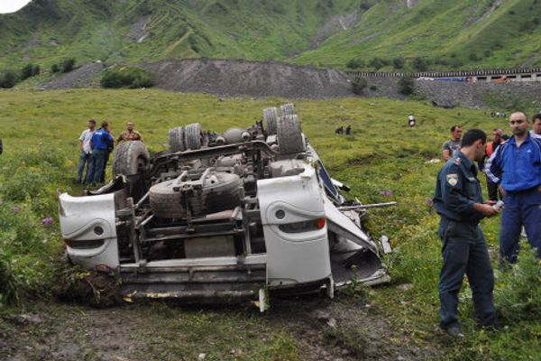 Крушение пассажирского автобуса на Транскаме