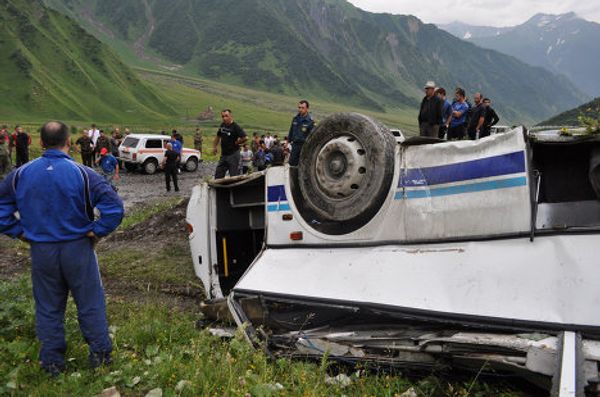Крушение пассажирского автобуса на Транскаме