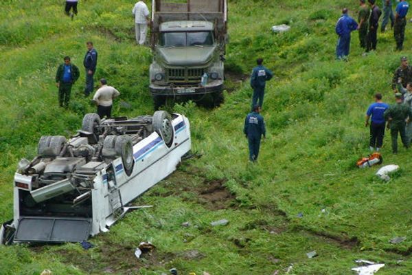 Крушение пассажирского автобуса на Транскаме
