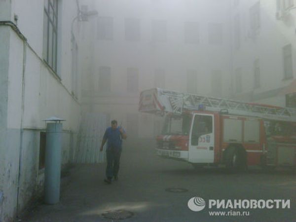 Пожар на площади Тверской заставы