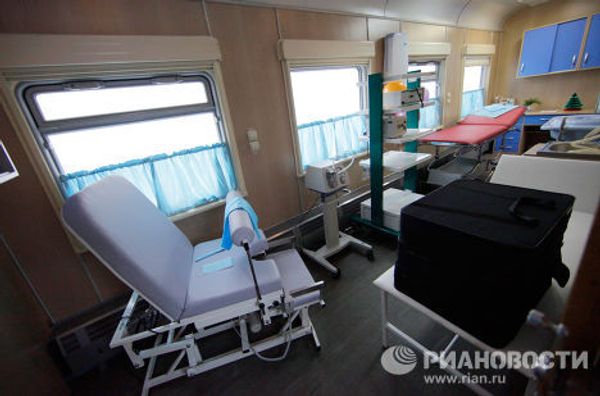 В поезде поликлинике РЖД Академик Федор Углов