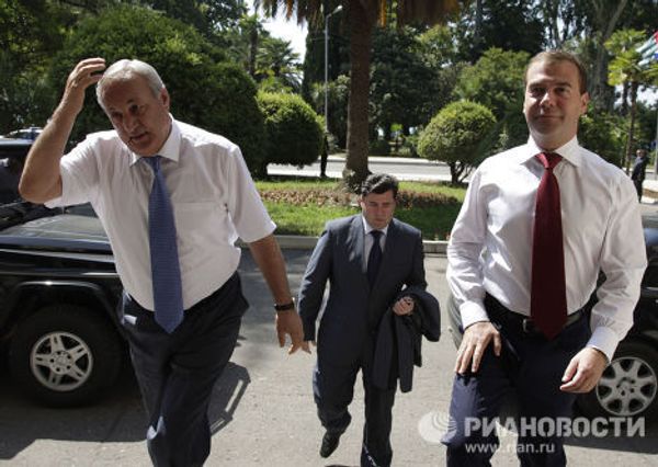Президент РФ Дмитрий Медведев посетил Абхазию