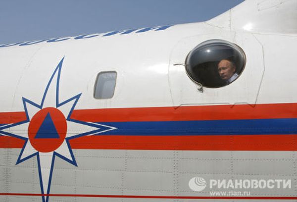 Премьер-министр РФ Владимир Путин принял участие в тушении лесных пожаров в Рязанской области