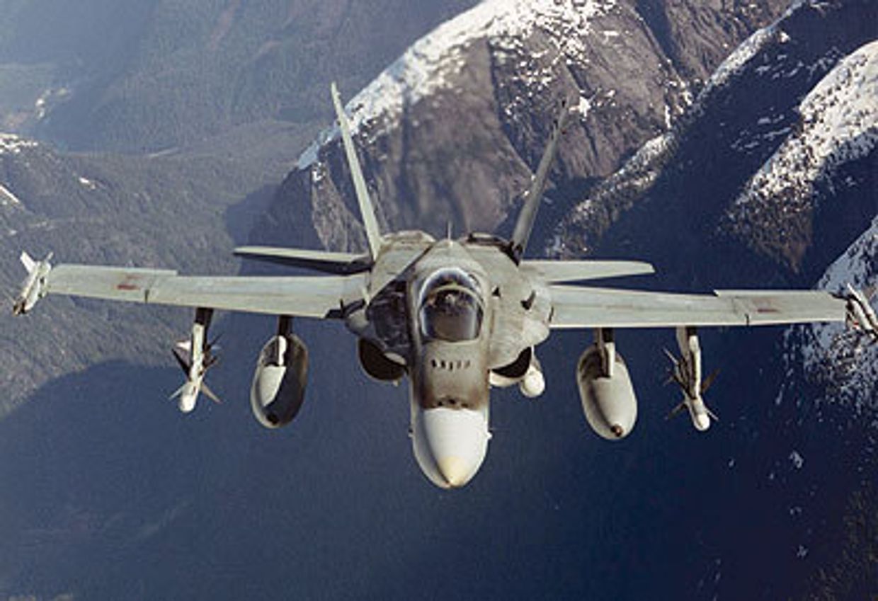 Канадский военный самолет CF-18 Hornet 