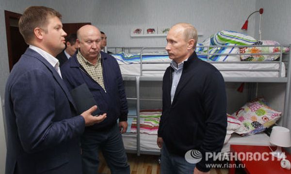 Премьер-министр РФ Владимир Путин посетил поселок Верхняя Верея в Нижегородской области