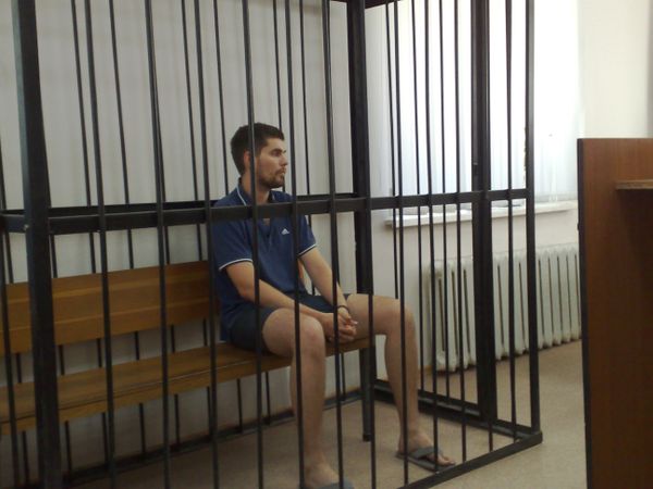 Рэпер Noize MC во время судебного заседания