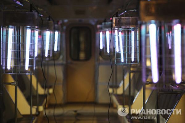 Дезинфекция вагонов метро в депо Калужское