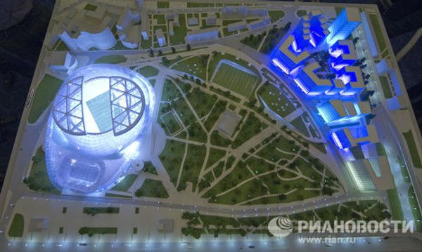 Макет нового реконструированного Центрального стадиона Динамо