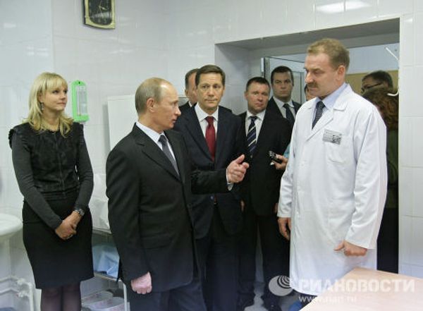 Премьер-министр РФ Владимир Путин посетил Ивановскую городскую клиническую больницу