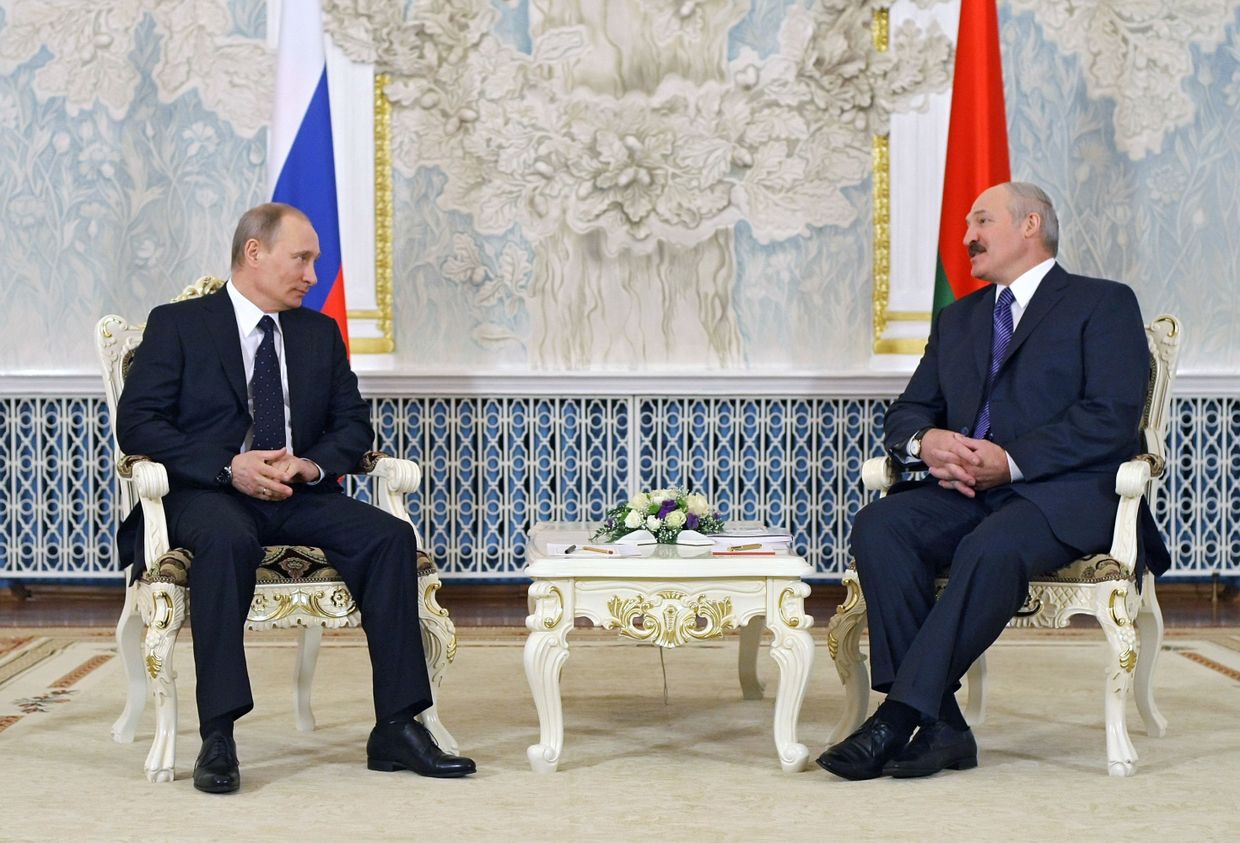Встреча Владимира Путина и Александра Лукашенко в Минске
