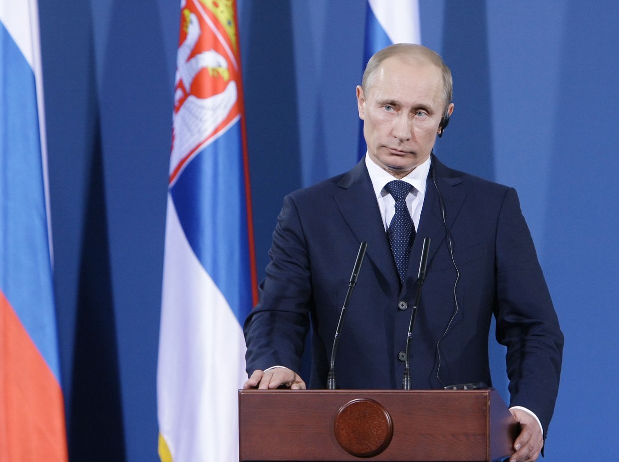 Совместная пресс-конференция В.Путина и президента Сербии Б.Тадича