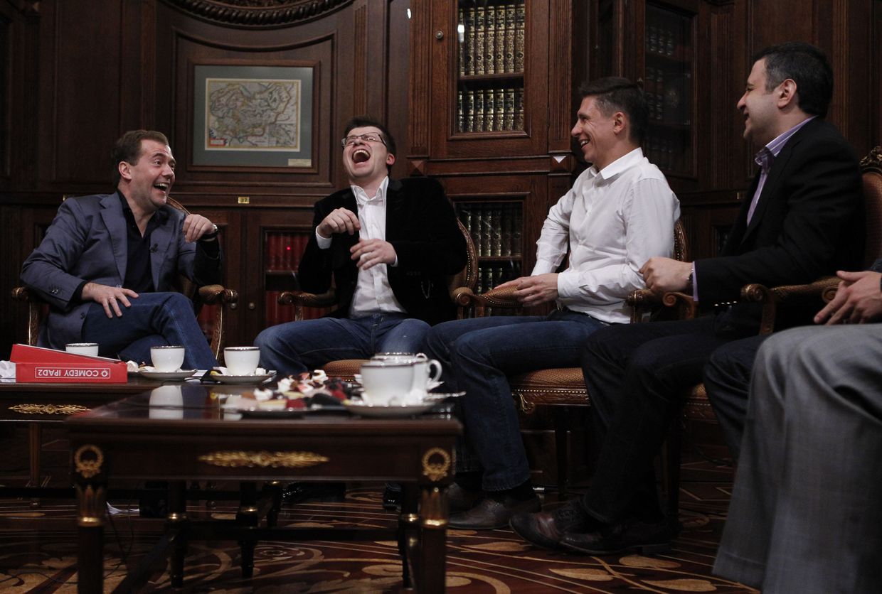 Президент РФ Д.Медведев встретился с участниками проекта Comedy club