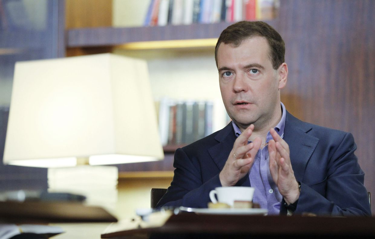 Президент РФ Д.Медведев встретился с журналистами после заседания лидеров БРИКС