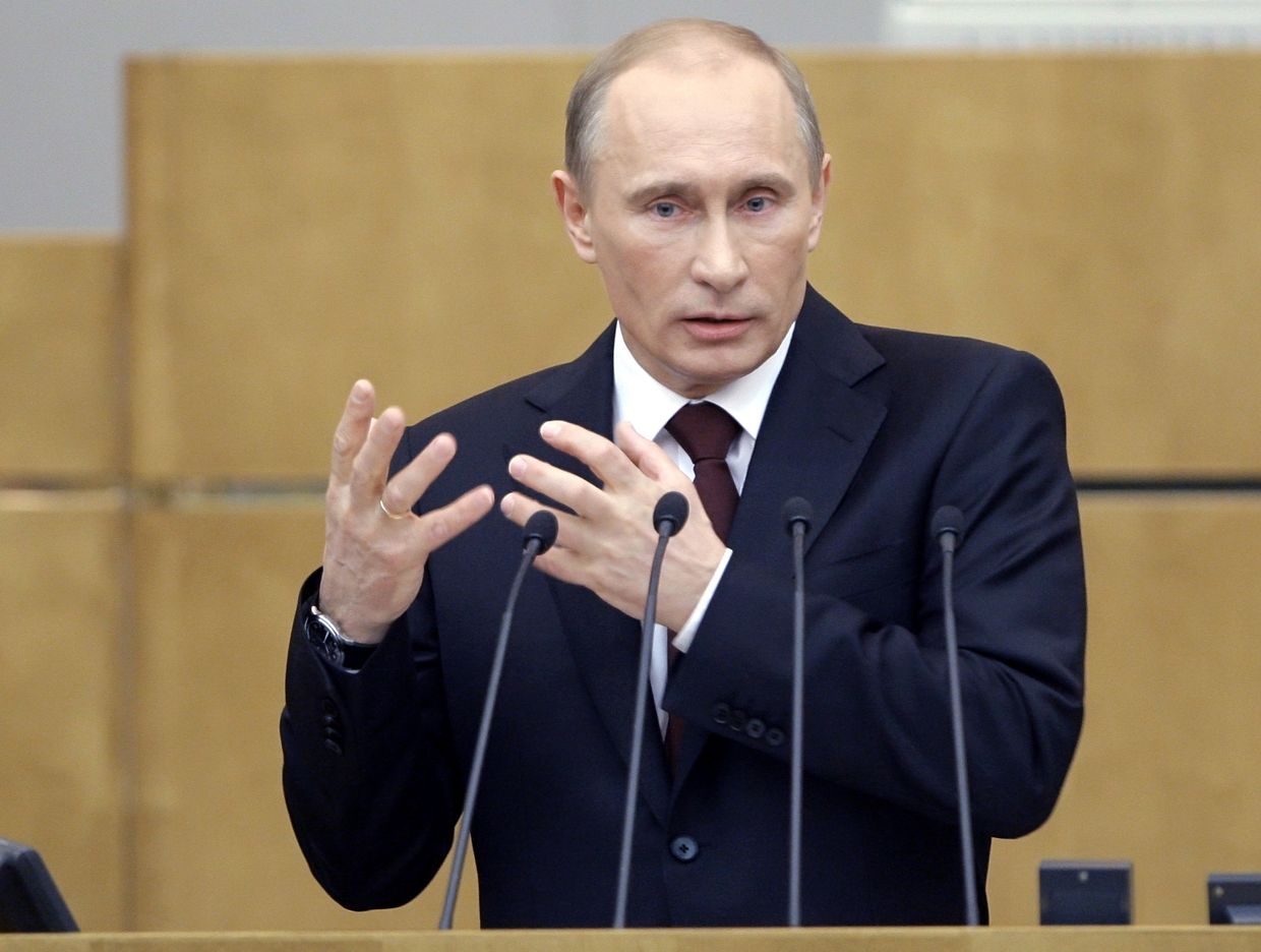 Выступление премьер-министра РФ В.Путина на пленарном заседании Госдумы