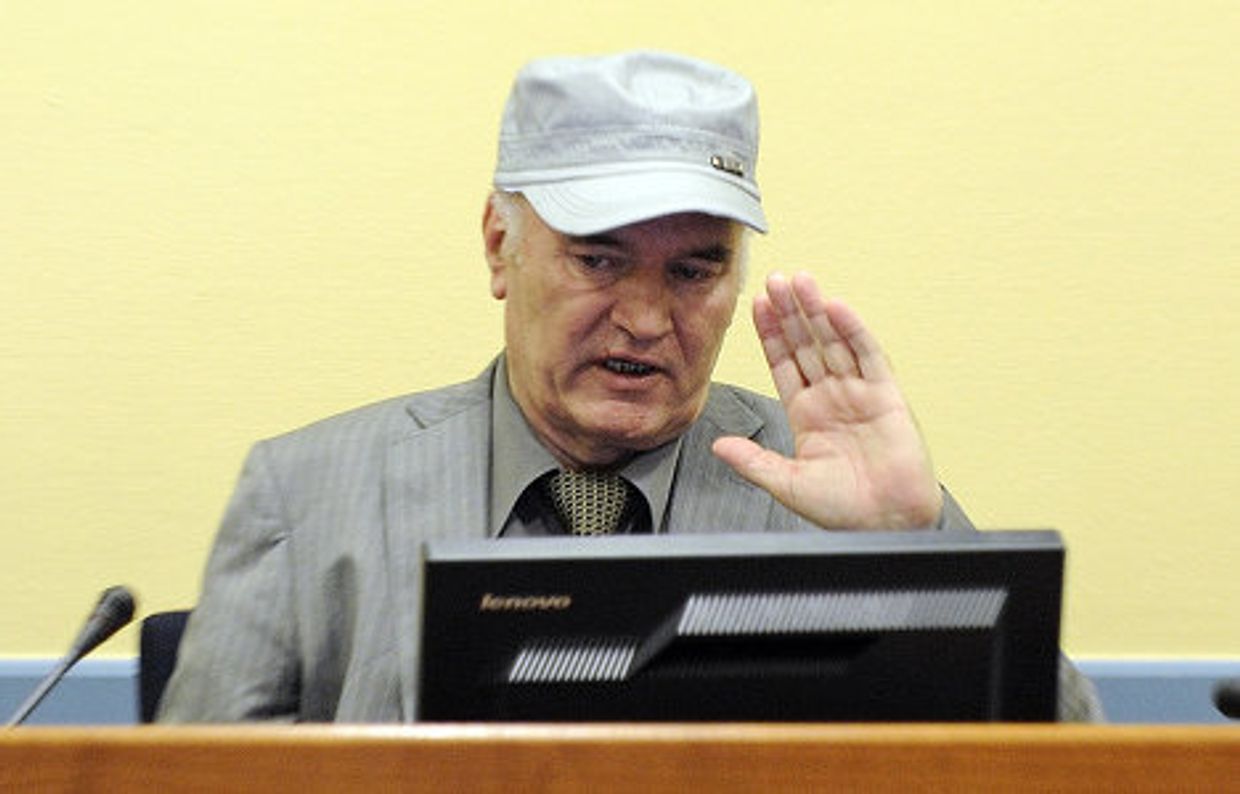 Ратко Младич в Гаагском трибунале по бывшей Югославии