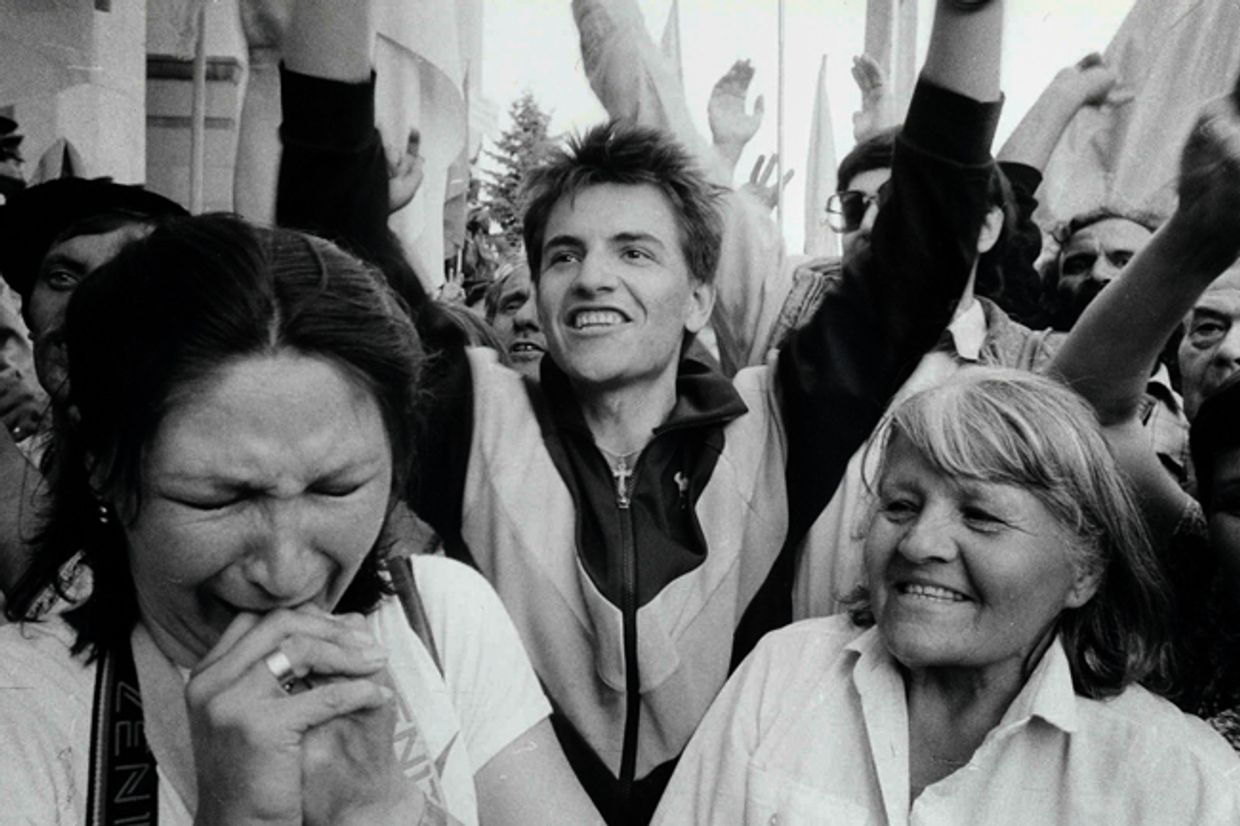 Люди на митинге, СССР