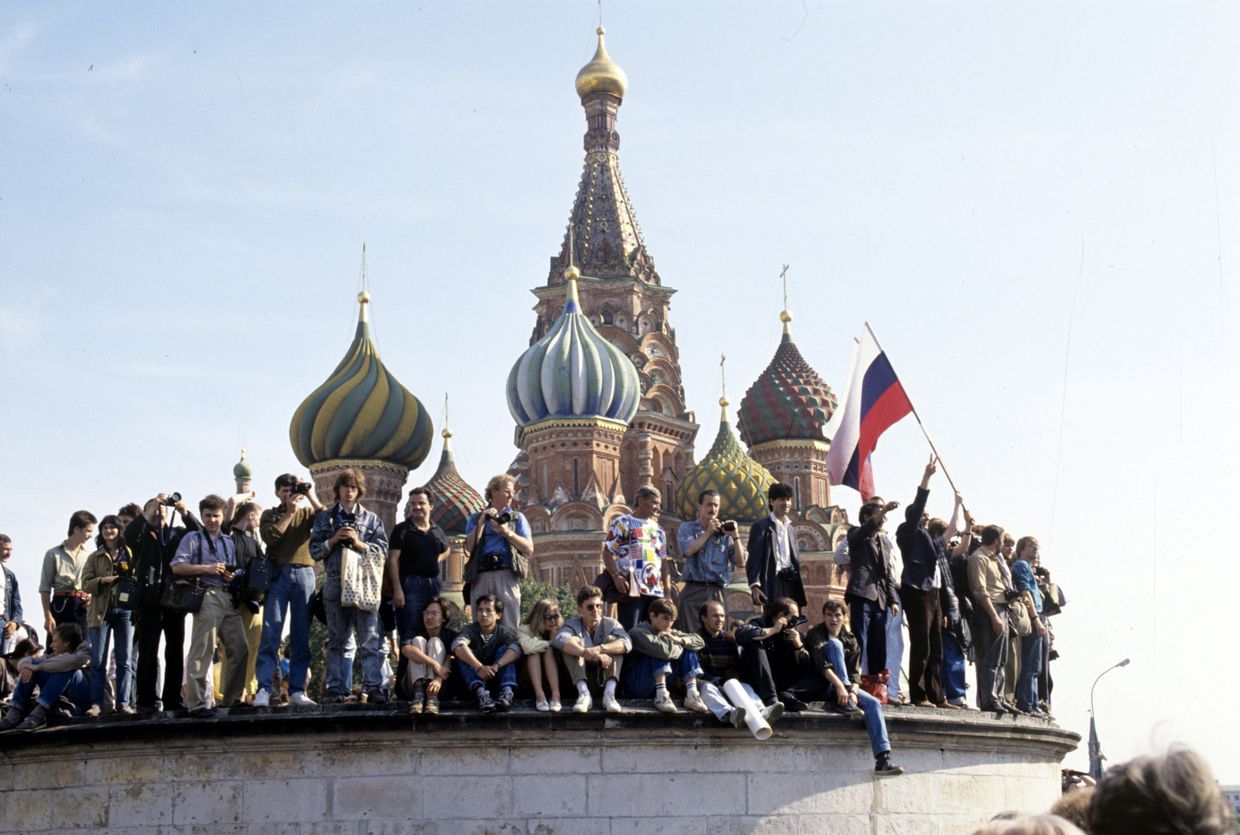 Москвичи на митинге на Красной площади