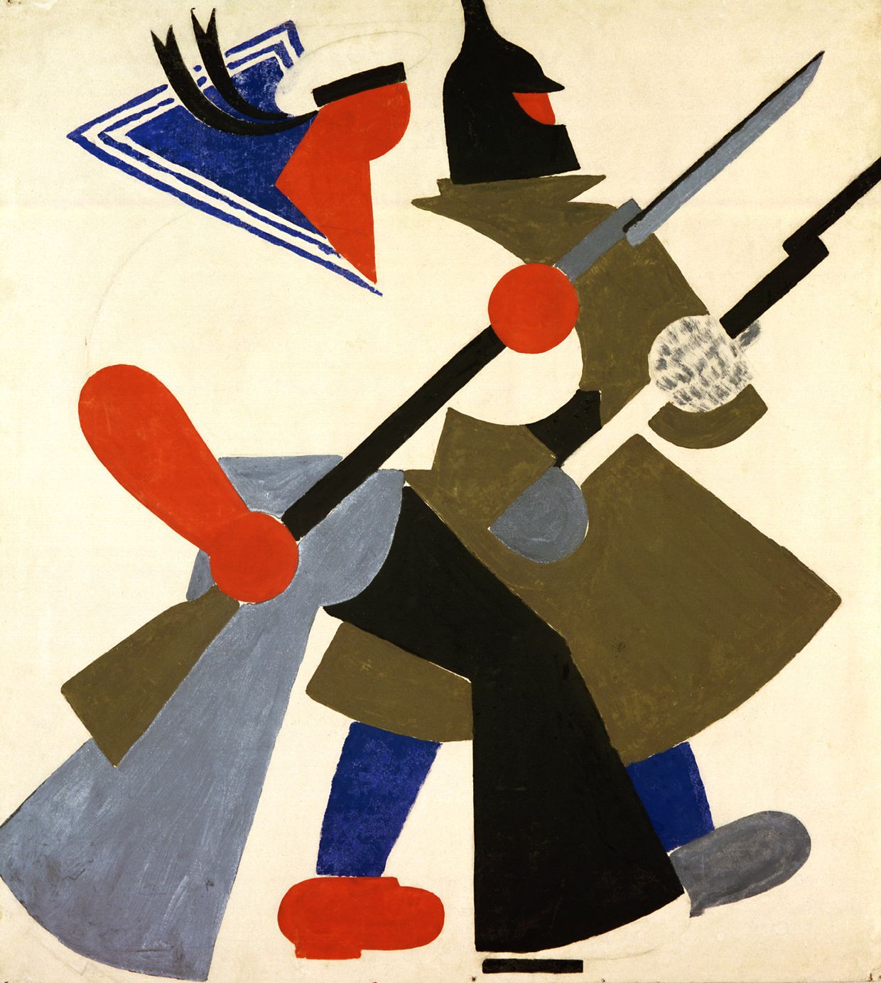 Владимир Лебедев. Красная армия и флот. 1920. Бумага, гуашь