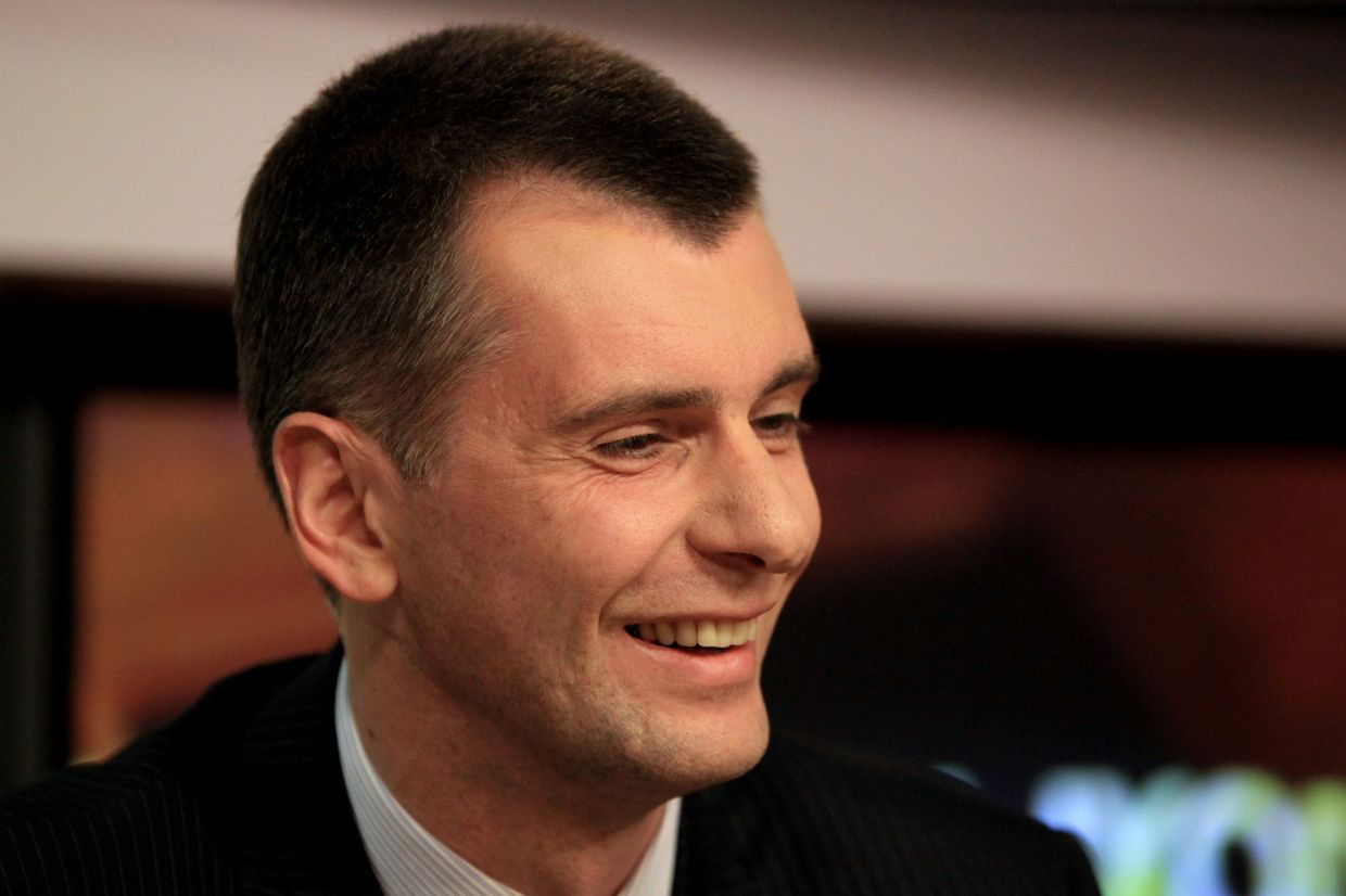 Лидер партии Правое дело Михаил Прохоров дает интервью радиостанции Эхо Москвы