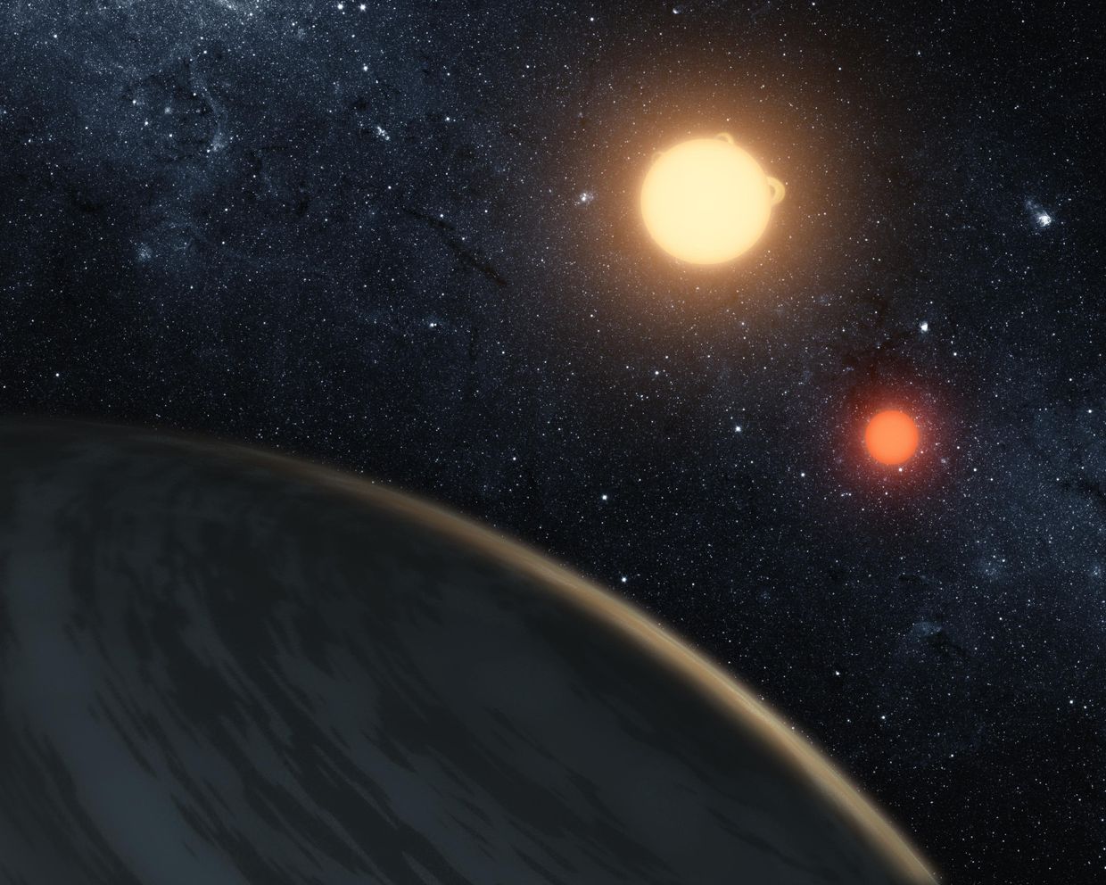 Планетная система с двумя солнцами Kepler-16