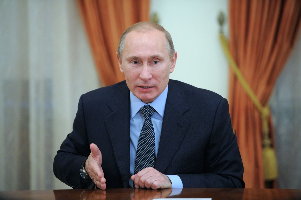 Премьер-министр РФ В.Путин провел встречу с руководством фракции Единая Россия
