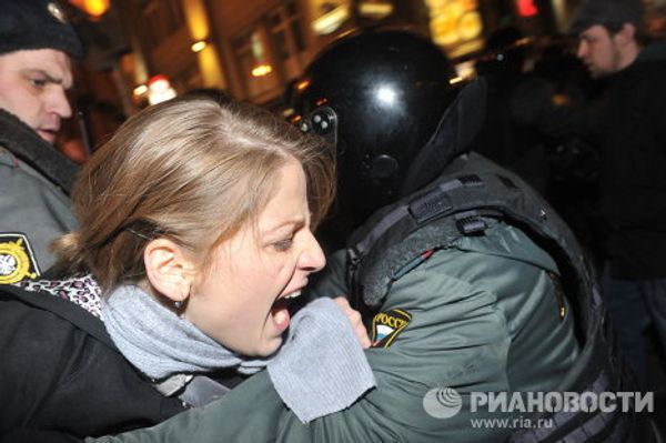 Митинг на Триумфальной площади в Москве