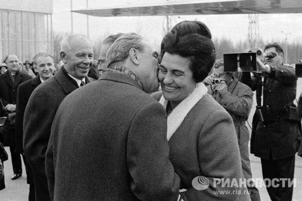 Леонид Брежнев и Йованка Броз