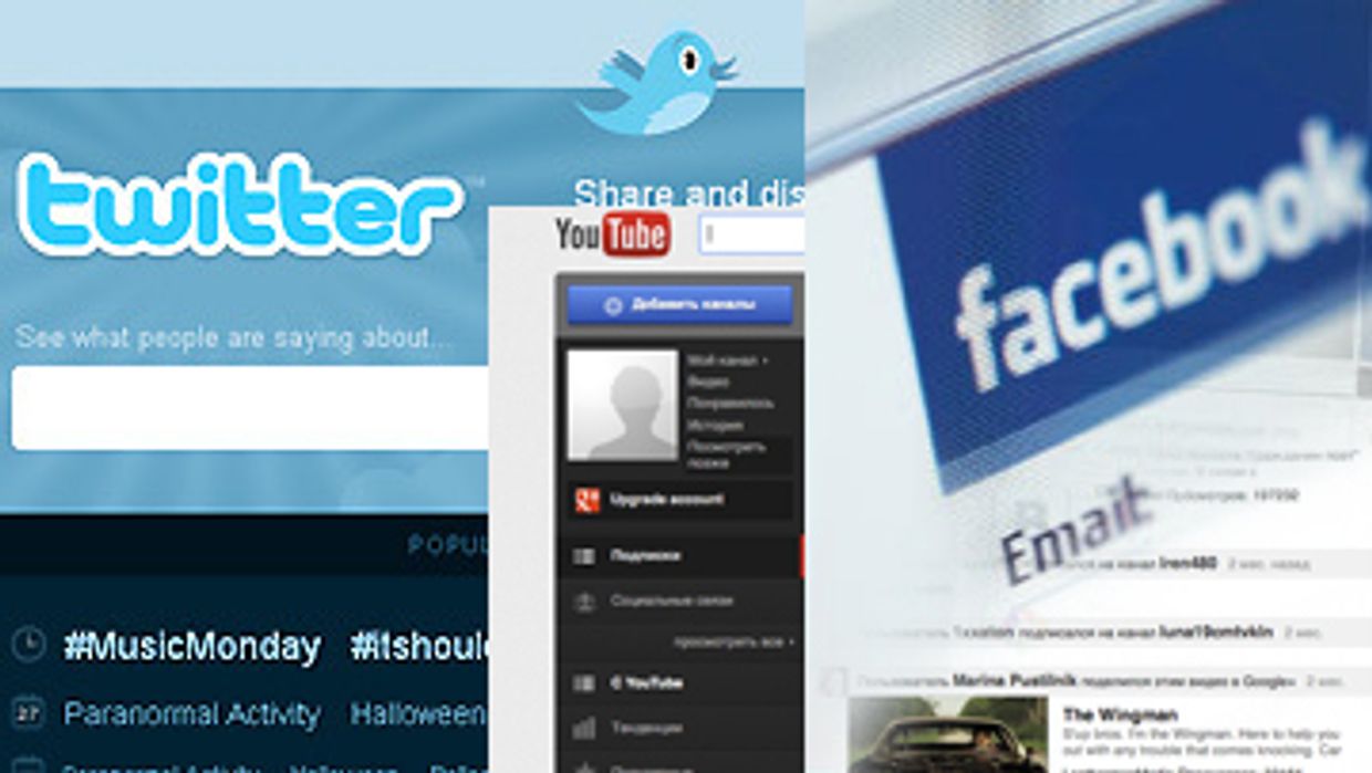 Twitter, Facebook и YouTube