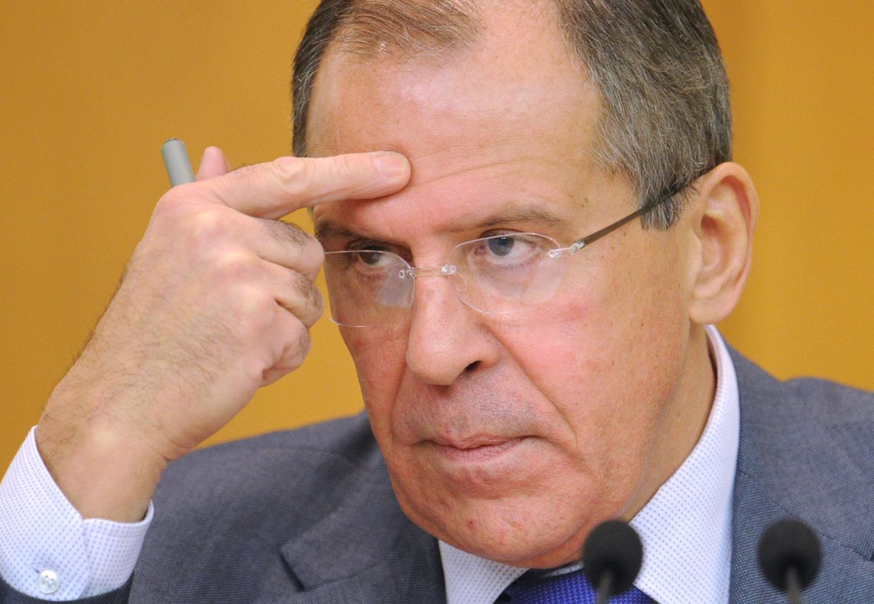 Пресс-конференция министра иностранных дел России Сергея Лаврова