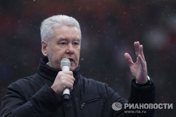 Сергей Собянин на митине «Защитим страну!» в поддержку В.Путина