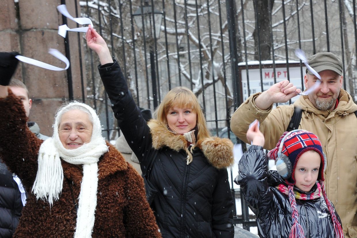 Акция Белый круг в Москве