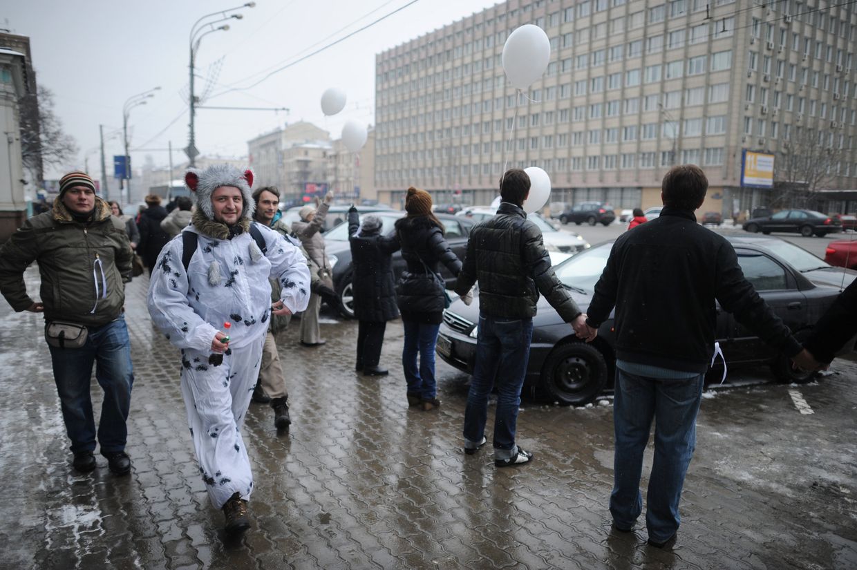 Акция Белый круг в Москве
