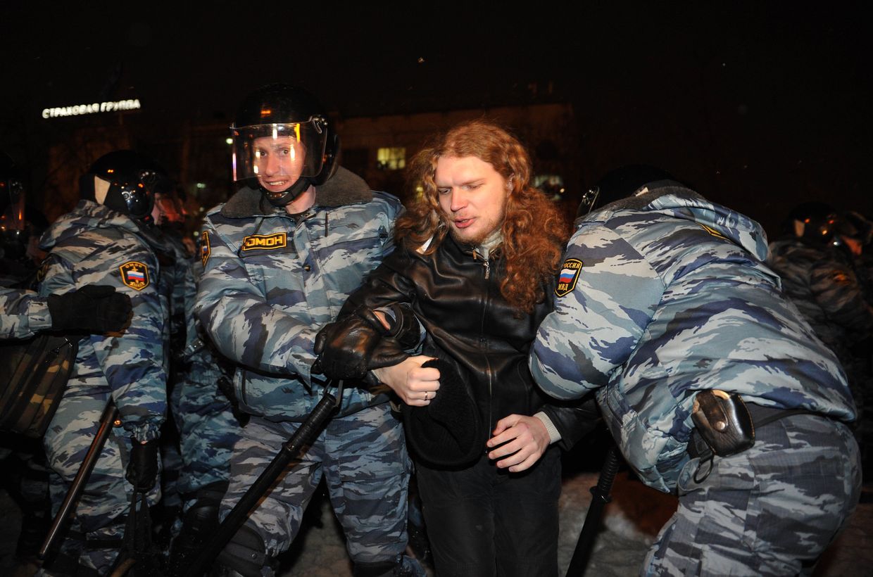 Задержание участников несанкционированной акции в Москве Задержание участников несанкционированной акции в Москве