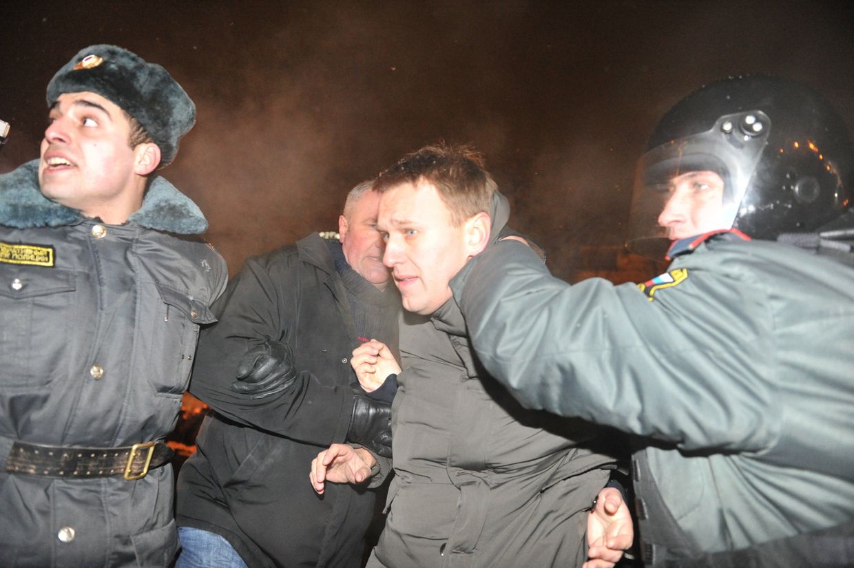 Задержание участников несанкционированной акции в Москве