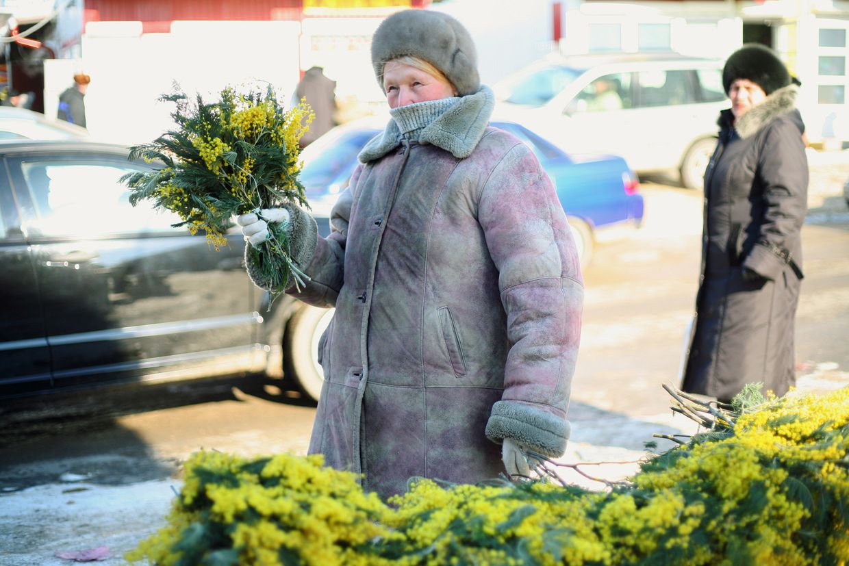 Мимозы к 8 марта 