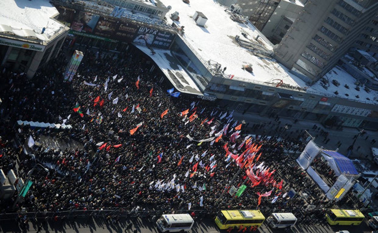 Митинг За честные выборы на Новом Арбате
