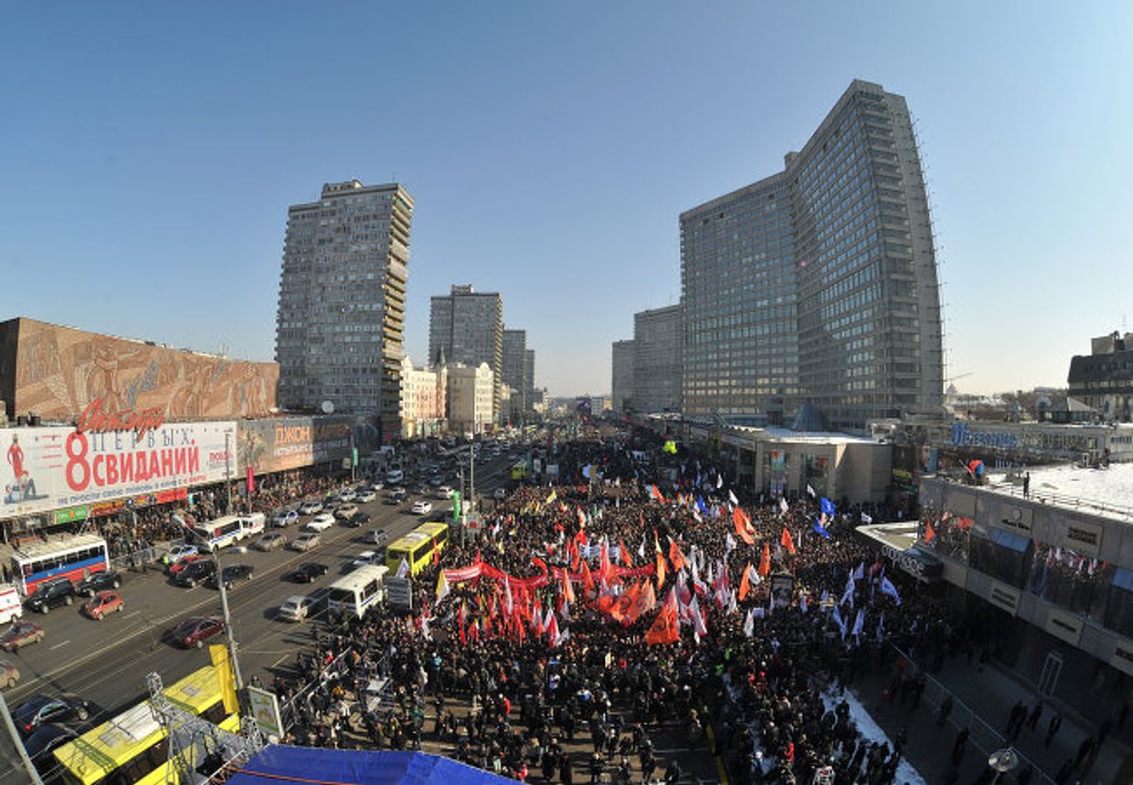 Митинг За честные выборы на Новом Арбате