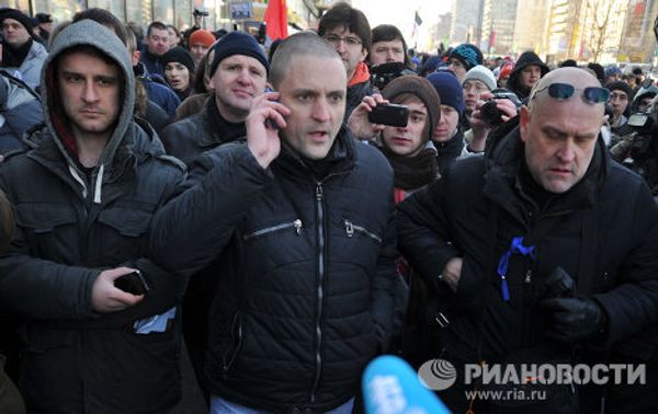 Несанкционированный марш оппозиции у к\т Художественный