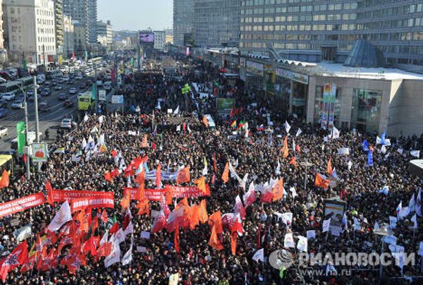 Митинг За честные выборы на Новом Арбате