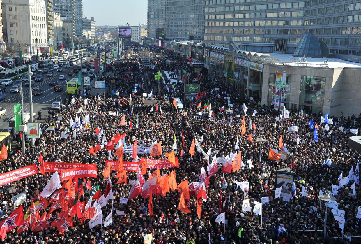 Митинг За честные выборы на Новом Арбате